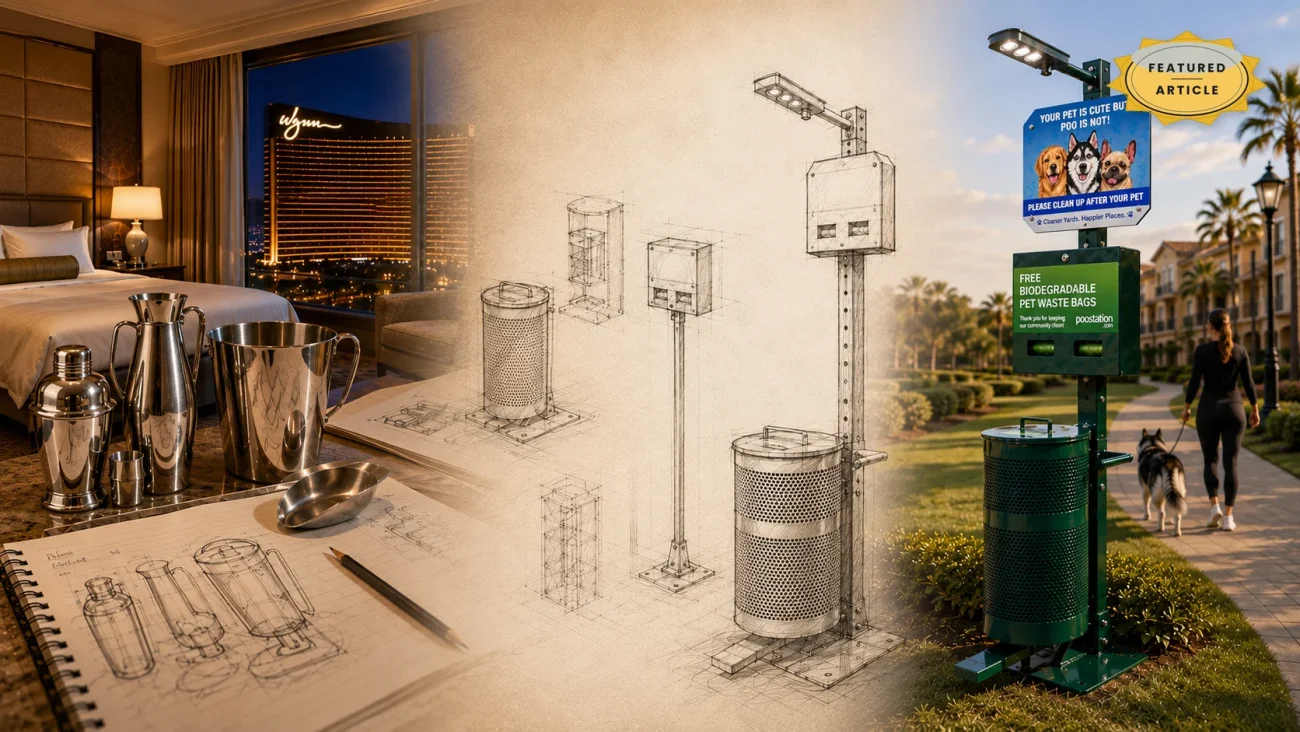 Avi Kosch’s hospitality design experience and the product design thinking behind PooStation pet waste stations